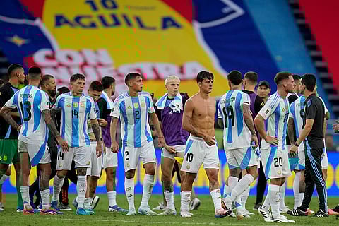 2026 FIFA World Cup Qualifying, Colombia vs Argentina: Argentina's players leave the field after match against Colombia